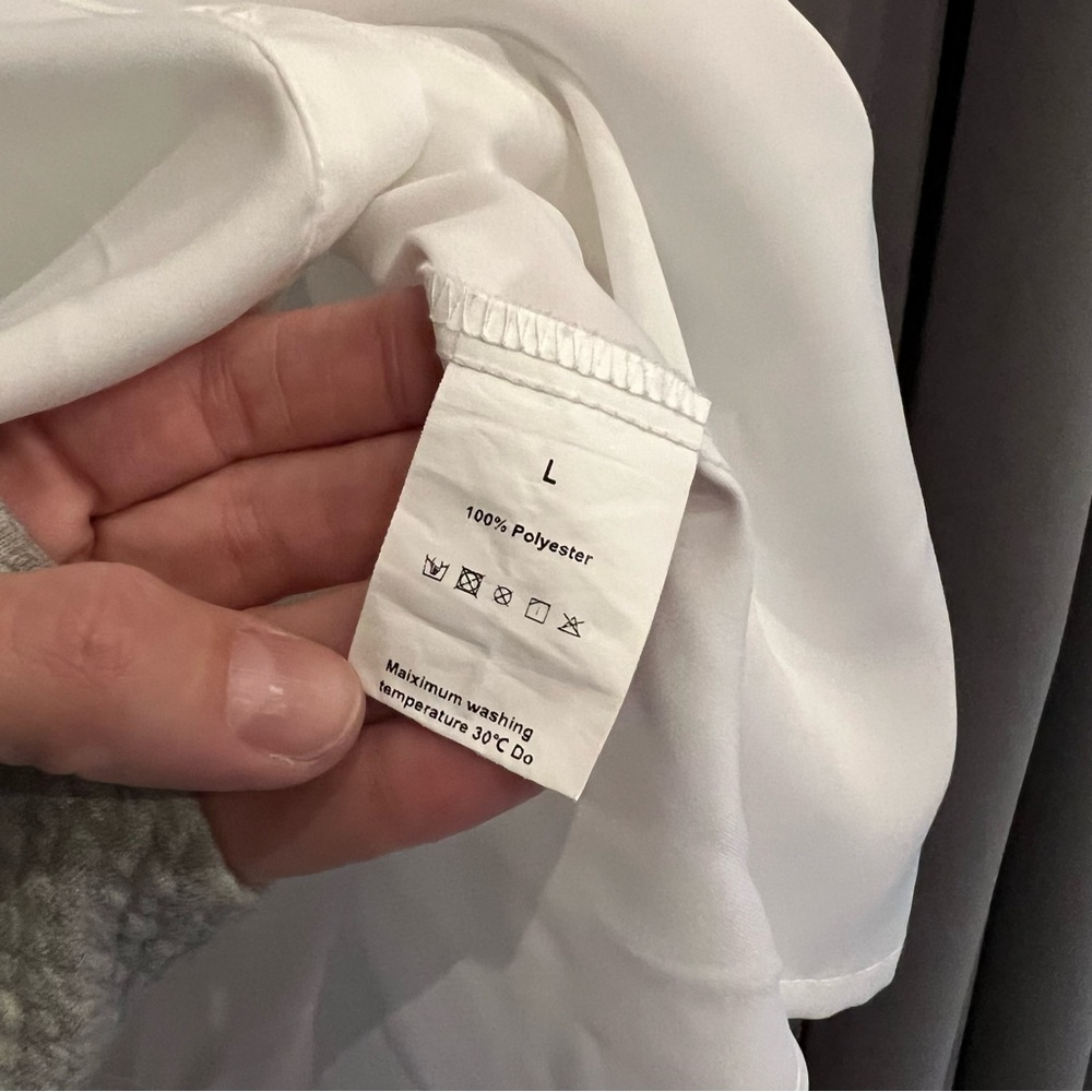 White Ruffle Blouse—Large - Picture 4 of 5